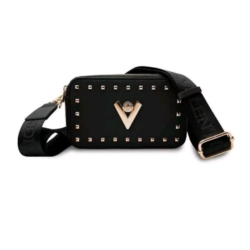 VALENTINO | Orlandi Crossbody Black Camera Bag‎ Purse w/ Gold Hardware (V-3028S)
